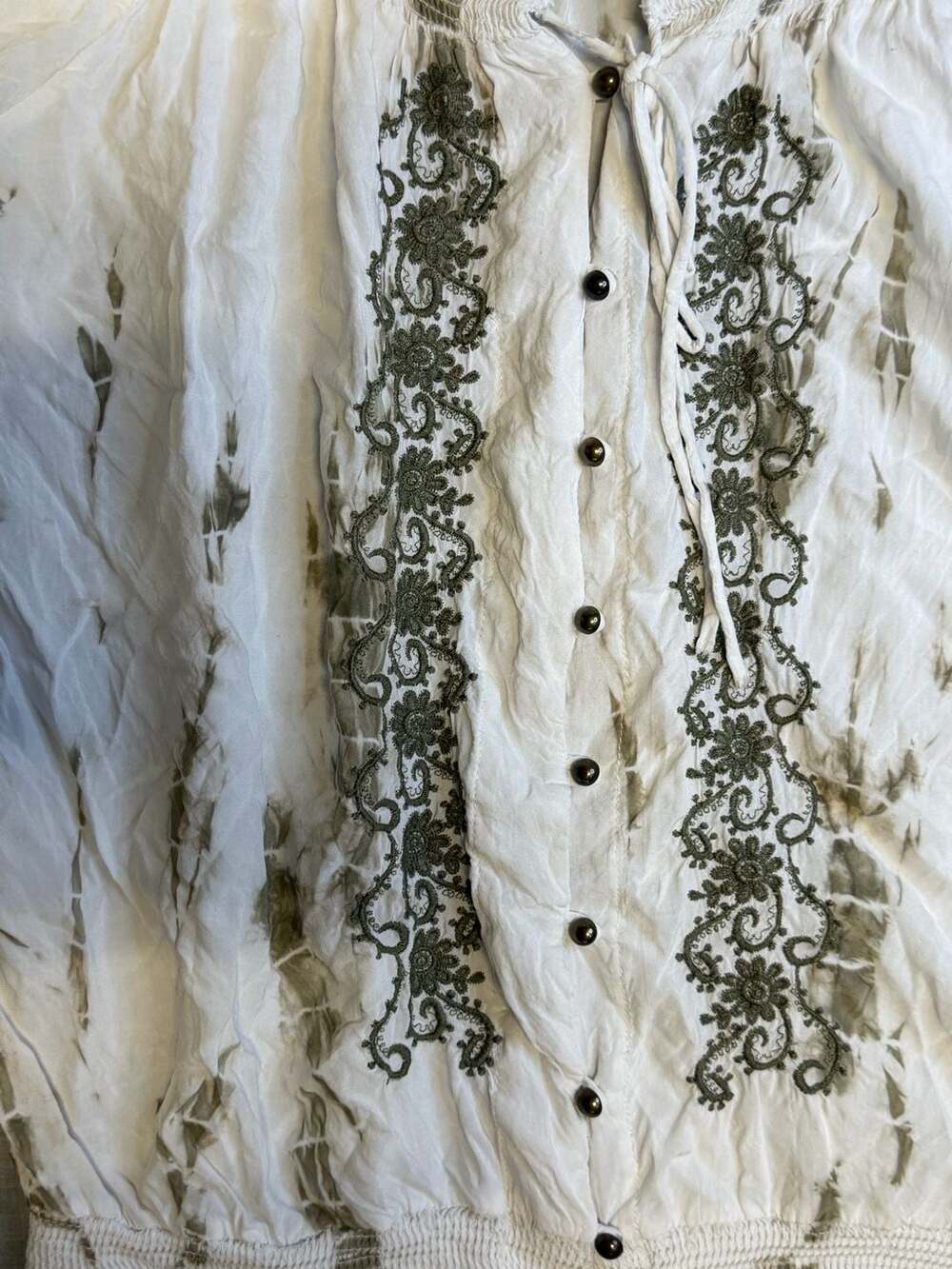 Fever Embroidered Boho Peasant Blouse Size Small - Picture 3 of 4